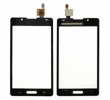 Touch screen (sensor) for LG P710 Optimus L7 II / P713 / P714, black big ic (6mm) / small ic (5mm)